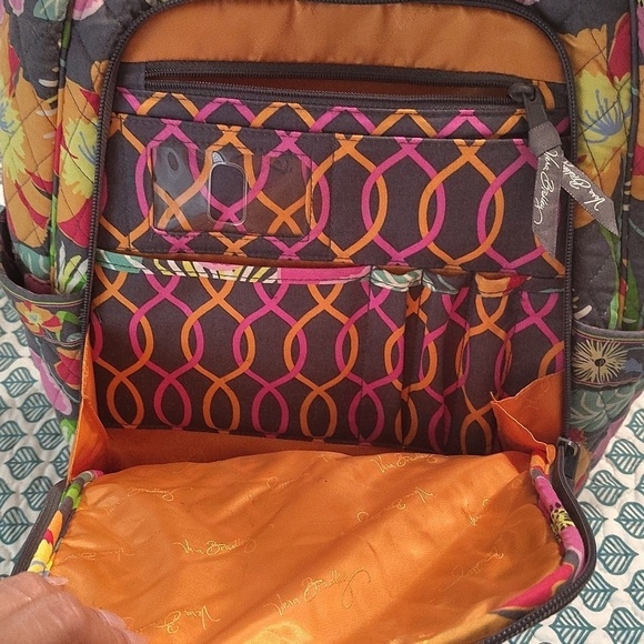 Vera Bradley Jazzy Blooms Large Backpack Retired Vintage Luggage Strap main image 11